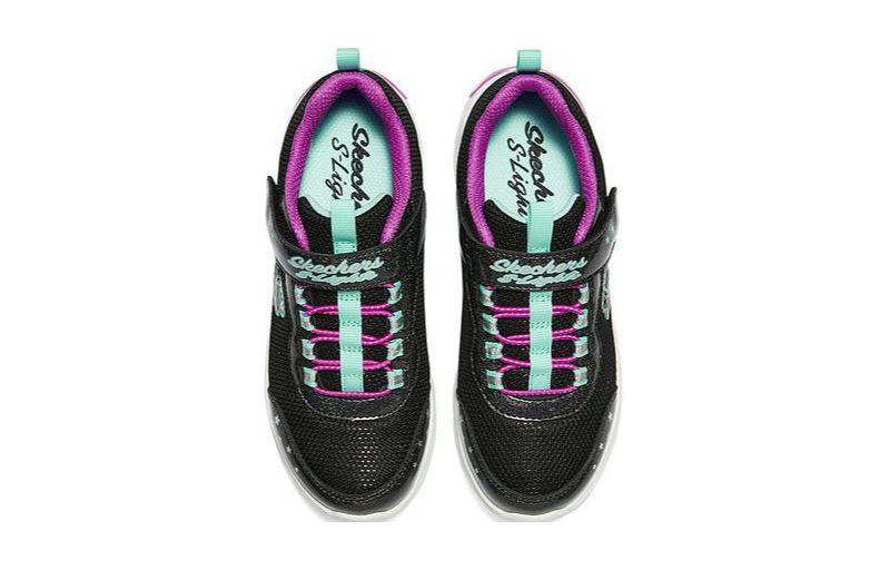 Shop (JR) Skechers S Lights: Sepatu Glow-Brites 'Hitam Ungu Hijau' 319043L-BKPR