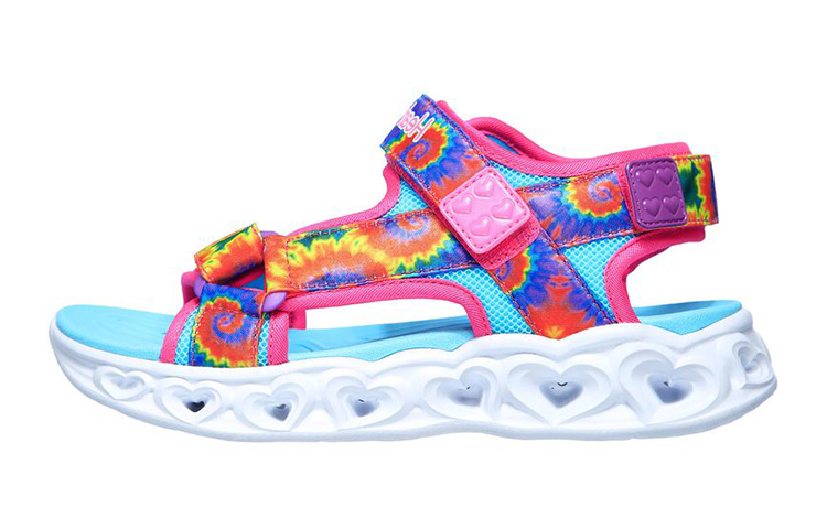 (Youth) Skechers S Lights: Heart Lights Sandal 'Color Groove Pink' 302160L-HPMT
