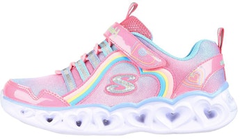(Youth) Skechers S Lights: Heartdalights - Rainbow Lux 'Pink' 302308L-PKMT (Youth) Skechers S Lights: Heartdalights - Rainbow Lux 'Pink' 302308L-PKMT
