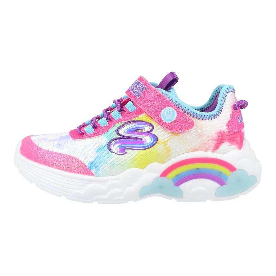 (Youth) Skechers S Lights: Rainbow Racer 'Pink' 302300L-PKMT