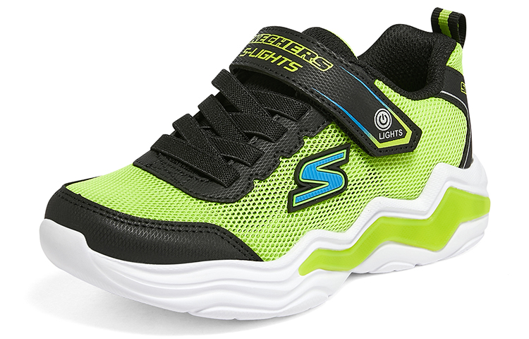 Lookbook (JR) Skechers S Lights Erupters IV 'Verde Negro' 400128L-LMBK