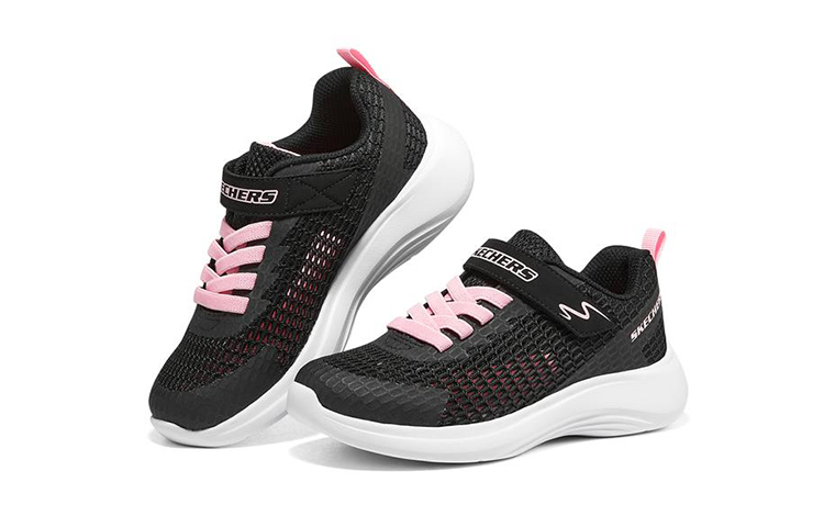 Lookbook (JR) Skechers Pilihan 'Hitam Merah Jambu' 302553L-BKPK