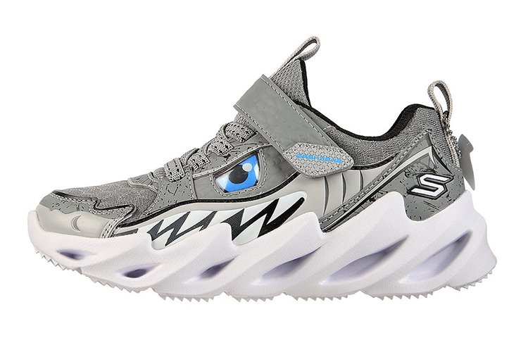 (Youth) Skechers Shark-Bots 'Grey Black' 402112L-GYBK