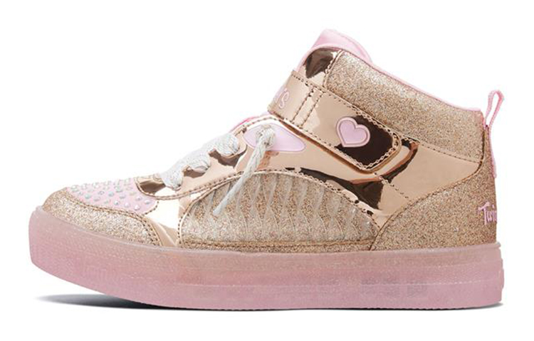 (Youth) Skechers Shuffle Brights 'Gold Pink' 20278L-GDPK