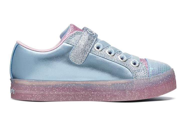 (Youth) Skechers Shuffle Brights 'Light Blue Pink' 圖 2