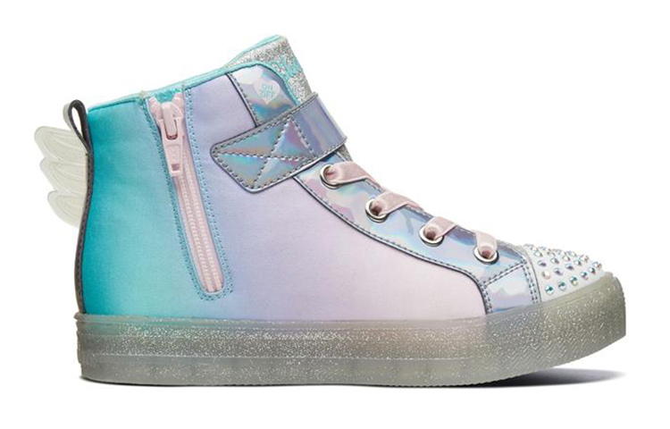 Order (JR) Skechers Shuffle Brights ''Zilver Blauw'' 20168L-SMLT
