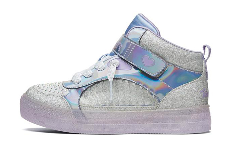 (Youth) Skechers Shuffle Brights 'Silver Lavender' 20278L-SLLV