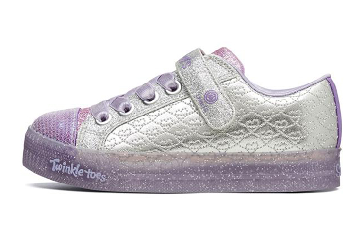 (Youth) Skechers Shuffle Brights 'Silver Purple' 20246L-SLPR