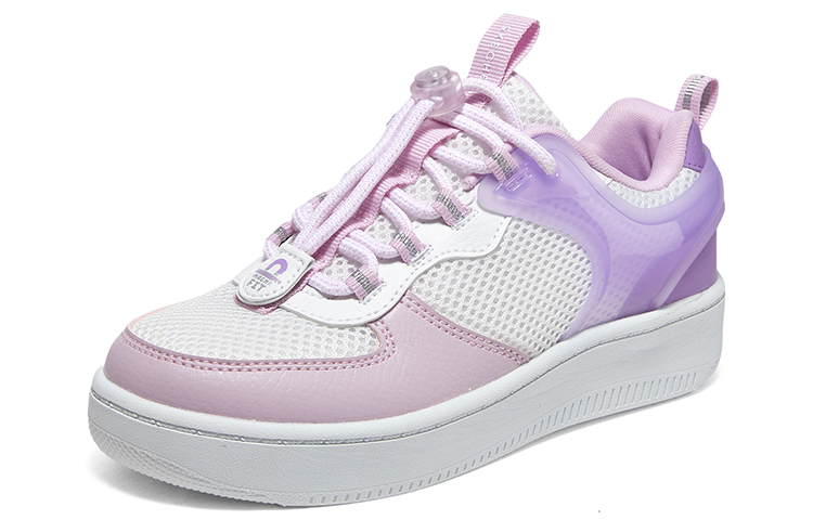 Lookbook 大童 Skechers Girls 舒適風範 減震耐磨 低筒 兒童板鞋 白紫