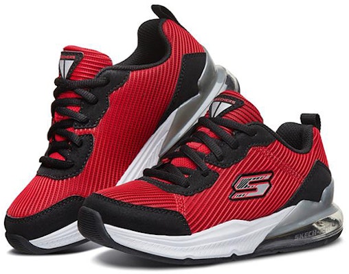 大童 Skechers Skech-Air Blast 休閒運動鞋 紅黑 Lookbook 大童 Skechers Skech-Air Blast 休閒運動鞋 紅黑