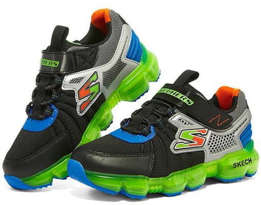 大童 Skechers Skech- Air Bolt 休閒運動鞋 黑彩色 Lookbook 大童 Skechers Skech- Air Bolt 休閒運動鞋 黑彩色