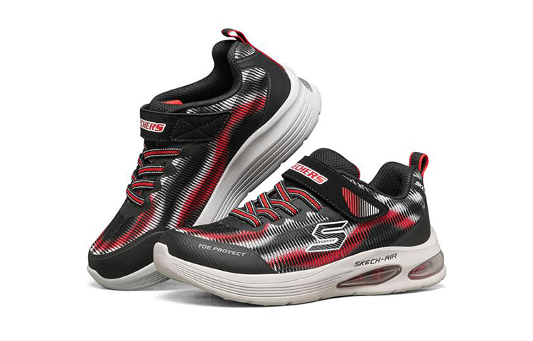 Lookbook (JR) Skechers Skech-Air Dual 'Negro Rojo' 400032L-BKRD