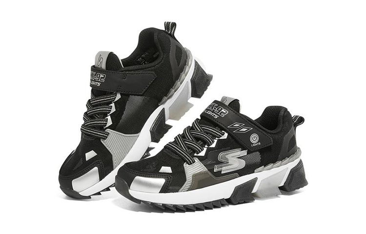 (Youth) Skechers Skech-Jetz 'Black Silver Lights' 圖 3