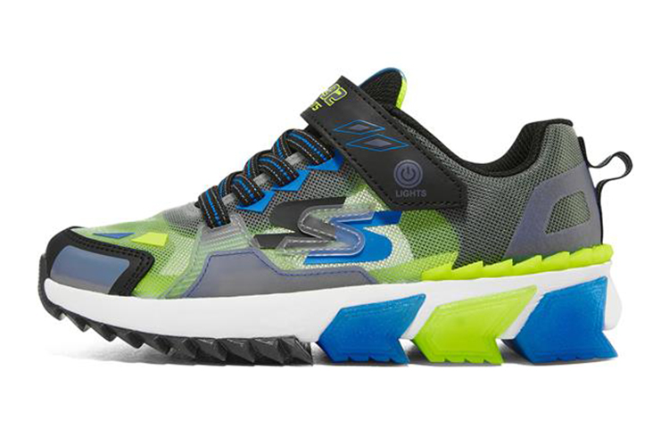 (Youth) Skechers Skech-Jetz Lights 'Black Blue Yellow' 401527L-BKBL