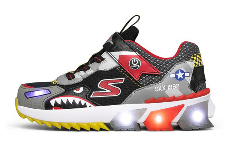 (Youth) Skechers Skech-Jetz Lights 'Black Green Red'