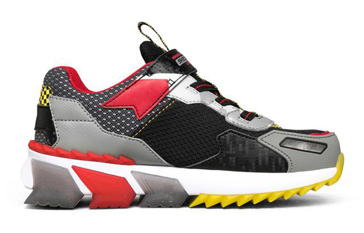 (Youth) Skechers Skech-Jetz Lights 'Black Green Red' 圖 2