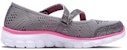 (JR) Skechers Skech Flex 2.0 'Kelabu Merah Jambu Mary Jane' 85222L-GYPK