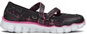 (JR) Skechers Skech Flex 2.0 'Mary Jane Hitam Merah Jambu' 664041L-BKHP