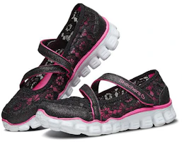 Lookbook 大童 Skechers Skech Flex 2.0 玛丽珍休閒鞋 黑粉