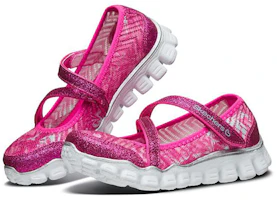 Lookbook 大童 Skechers Skech Flex 2.0 瑪莉珍休閒鞋 桃紅
