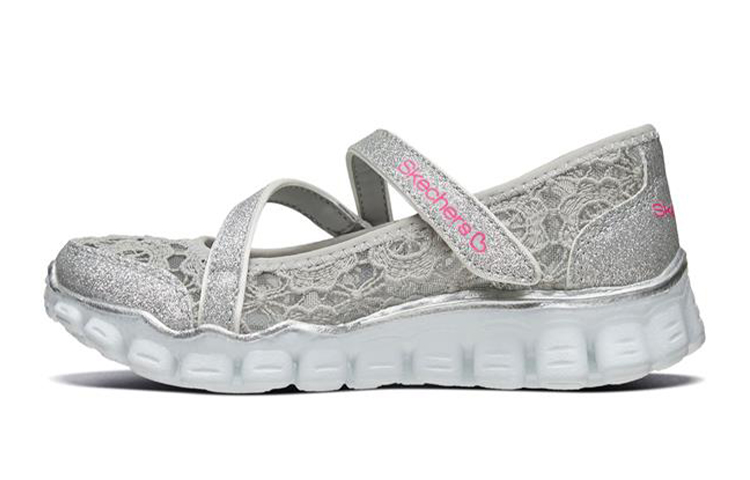 (Youth) Skechers Skech Flex 2.0 'Silver Mary Jane' 664041L-SIL