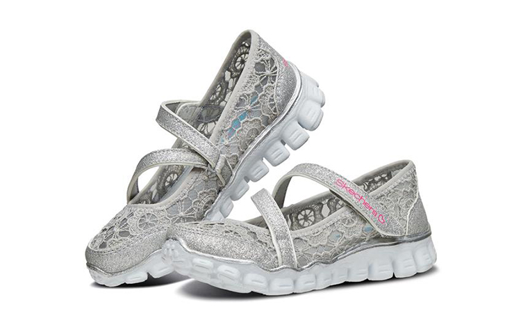 Lookbook (Youth) Skechers Skech Flex 2.0 'Silver Mary Jane' 664041L-SIL