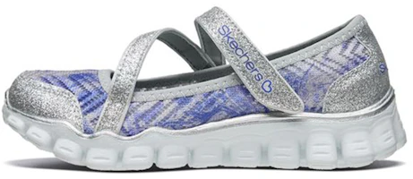 (Youth) Skechers Skech Flex 2.0 'Silver Purple Mary Jane' 664042L-SLLV (Youth) Skechers Skech Flex 2.0 'Silver Purple Mary Jane' 664042L-SLLV