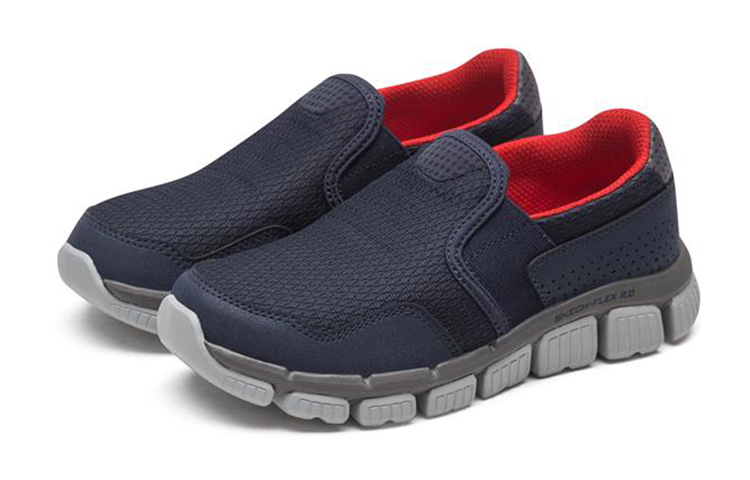 Lookbook (Youth) Skechers Skech Flex 2.0 Slip-On 'Grey Red' 97630L-NVRD