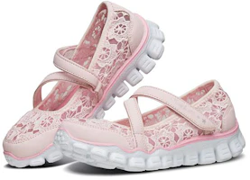 Lookbook 大童 Skechers Skech Flex 2 瑪麗珍休閒鞋 淺粉色
