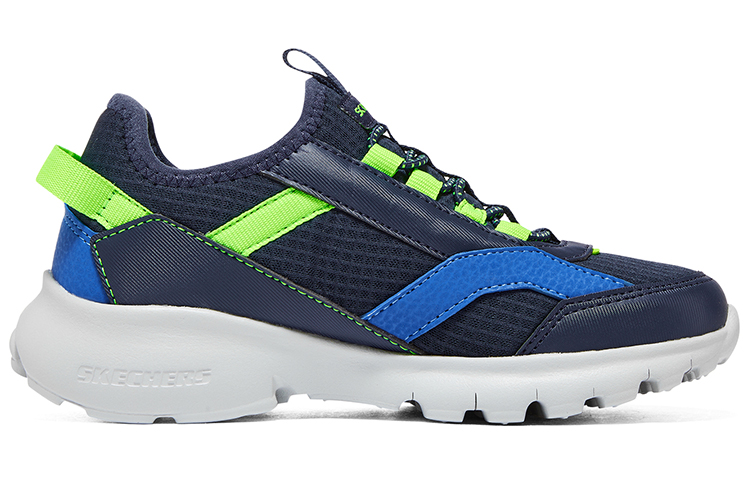 Order (JR) Skechers Slip-ins Razor Flex Air Sneaker 'Hitam Biru Hijau' 403841L-NVLM