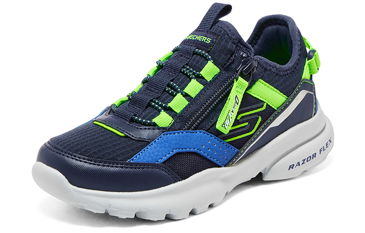 Lookbook (JR) Skechers Slip-ins Razor Flex Air Sneaker 'Hitam Biru Hijau' 403841L-NVLM