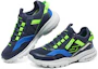 Shop (JR) Skechers Slip-ins Razor Flex Air Sneaker 'Hitam Biru Hijau' 403841L-NVLM