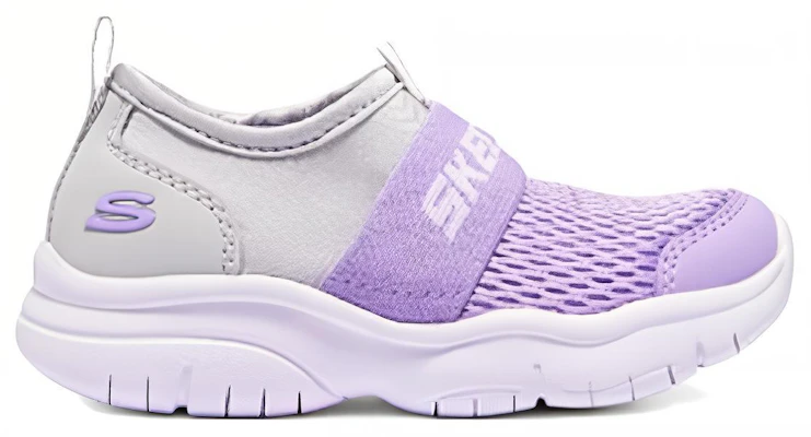 (JR) Skechers Slip-On Bequeme Schuhe ''Lila Silber'' 302579N-GYLV Order (JR) Skechers Slip-On Bequeme Schuhe ''Lila Silber'' 302579N-GYLV
