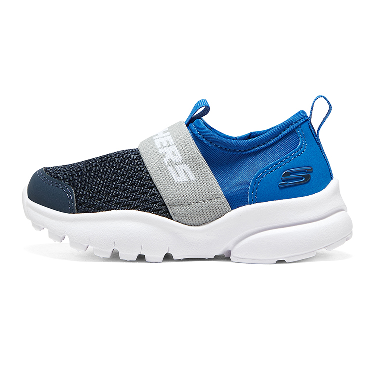 (Youth) Skechers Slip-On Sport Shoes 'Black Grey Blue' 405215N-NVBL