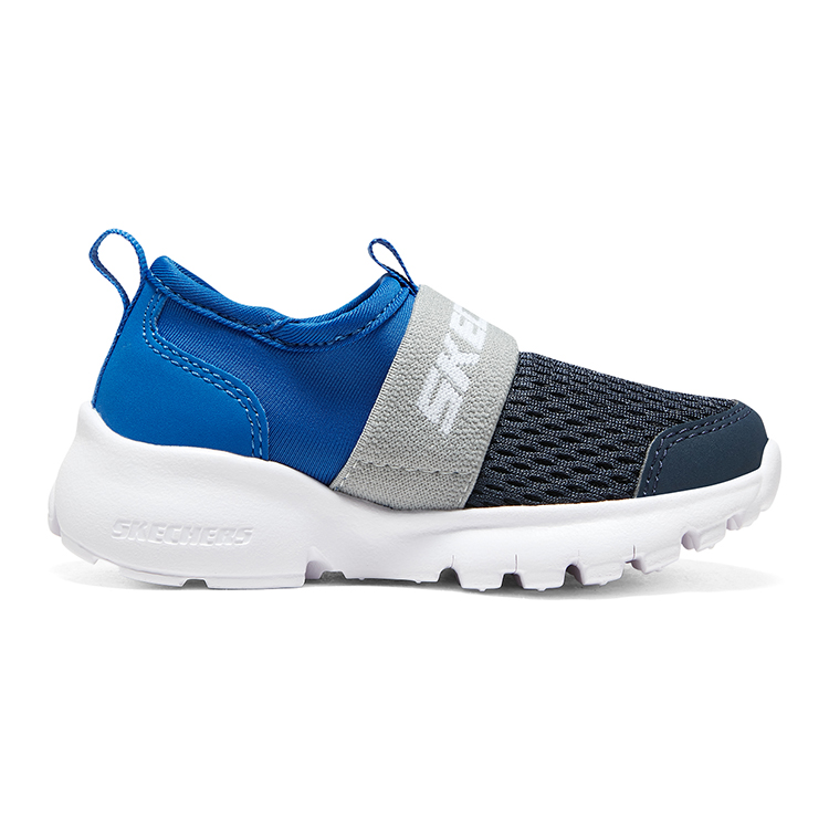 Order (JR) Skechers Kasut Sukan Slip-On 'Hitam Kelabu Biru' 405215N-NVBL