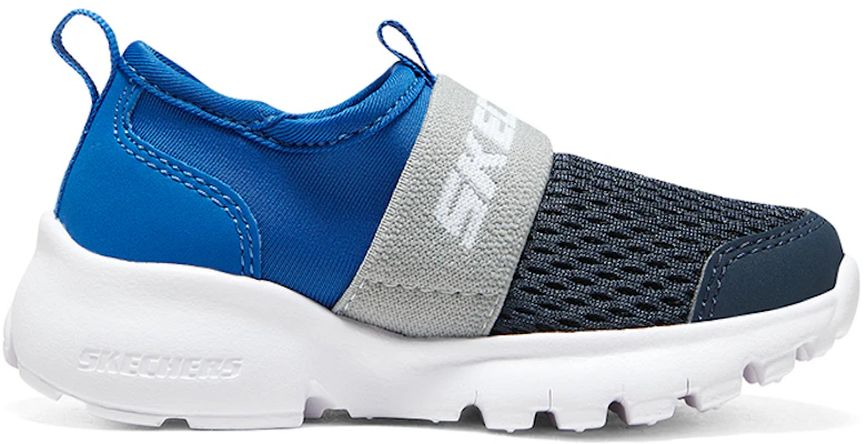 (JR) Skechers Instappers Sportschoenen ''Zwart Grijs Blauw'' 405215N-NVBL Order (JR) Skechers Instappers Sportschoenen ''Zwart Grijs Blauw'' 405215N-NVBL