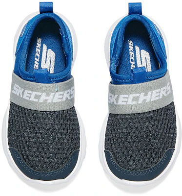 (JR) Skechers Instappers Sportschoenen ''Zwart Grijs Blauw'' 405215N-NVBL Shop (JR) Skechers Instappers Sportschoenen ''Zwart Grijs Blauw'' 405215N-NVBL