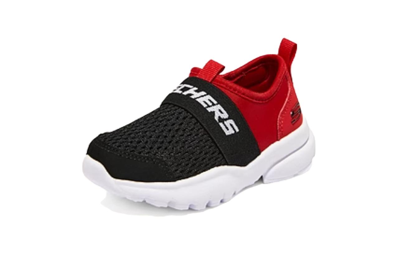 Lookbook (JR) Skechers Zapatillas Deportivas Sin Cordones 'Negro Rojo' 405215N-BKRD