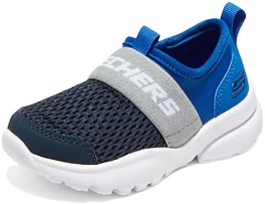 (Youth) Skechers Slip-On Sport Shoes 'Black Grey Blue' 405215N-NVBL Lookbook (Youth) Skechers Slip-On Sport Shoes 'Black Grey Blue' 405215N-NVBL