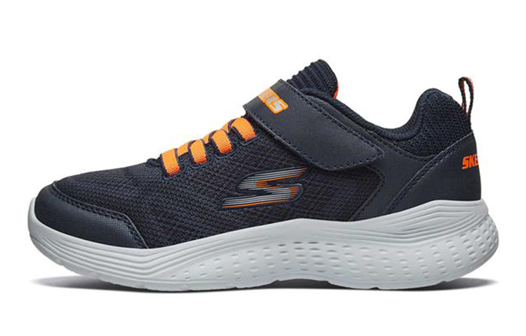 (Youth) Skechers Snap Sprints 'Blue Black Velcro' 97546L-NVBK