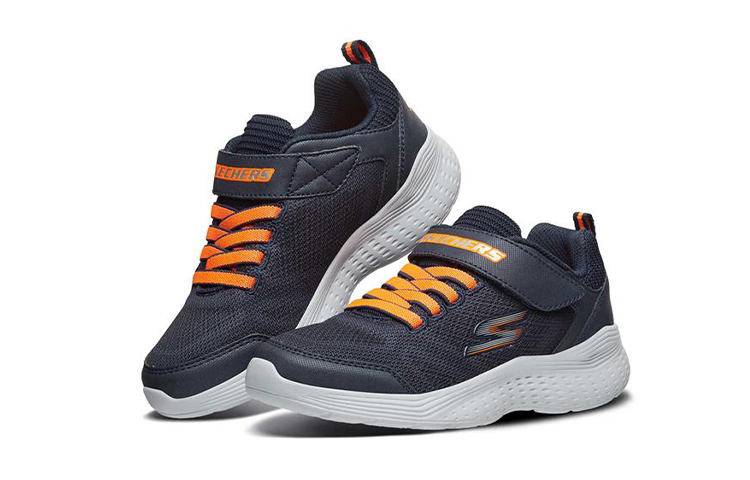 Shop (JR) Skechers Snap Sprints ''Blau Schwarz Klettverschluss'' 97546L-NVBK