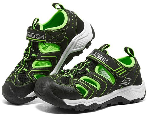 大童 Skechers Solar Quest 運動休閒涼鞋 黑綠 Lookbook 大童 Skechers Solar Quest 運動休閒涼鞋 黑綠