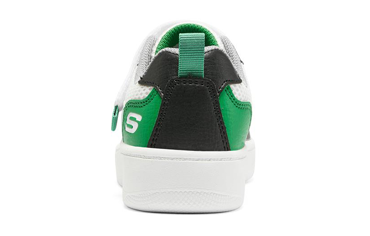 Shop 大童 Skechers Sport Court 92 休閒 低幫 兒童板鞋 黑綠