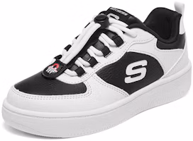 Order 大童 Skechers Sport Court 92 潮流舒適 耐磨防滑 低幫 兒童板鞋 白黑