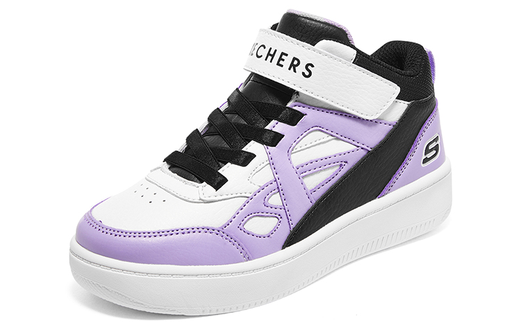 Lookbook (Youth) Skechers Sport Court 92 'White Black Purple' 310145L-BKLV