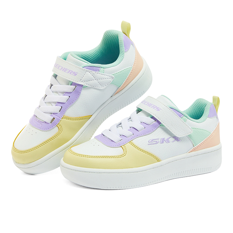 Lookbook (JR) Skechers Sport Court 92 ''Wit Multi'' 310156L-WMLT