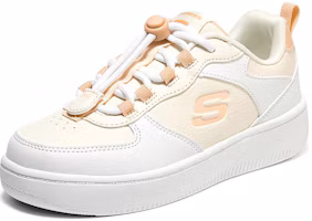 Lookbook 大童 Skechers Sport Court 92 防踢減震 低筒 兒童板鞋 白黃