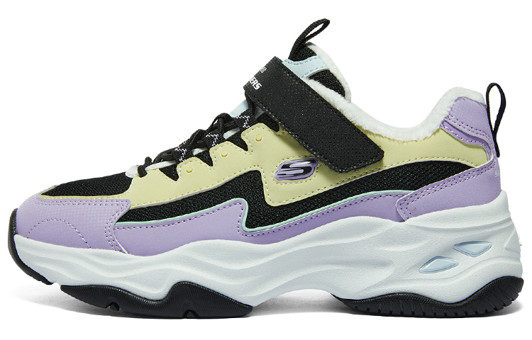 (Youth) Skechers Sport Running Shoes 'Purple Yellow Black' 302581L-BKMT