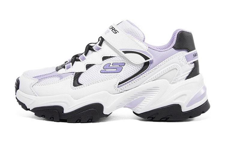 Buy (JR) Kasut Sukan Skechers 'Putih Hitam Ungu' 302573L-WLV