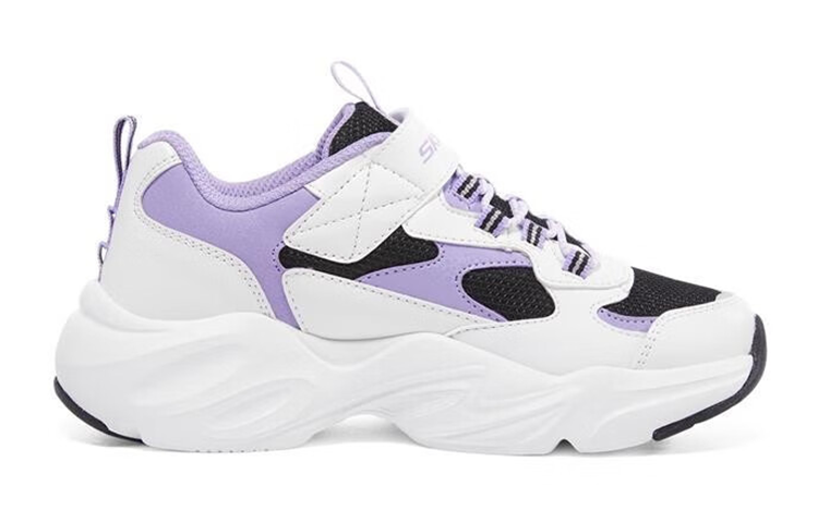 Order (JR) Sepatu Olahraga Skechers 'Putih Hitam Ungu' 303901L-WBPR